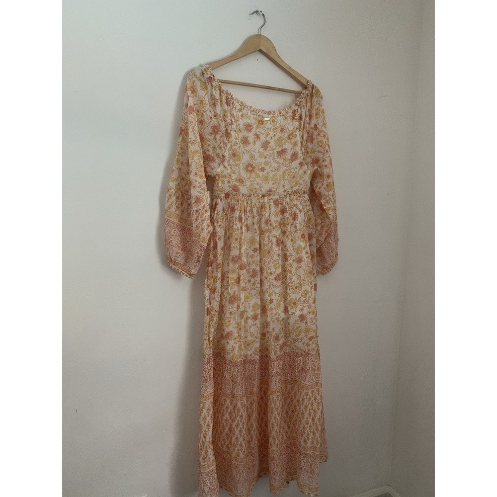 NWT Billabong Endless Sunset Dress SzS 100% Cotton Printed Maxi Boho Cottagecore - Picture 10 of 14